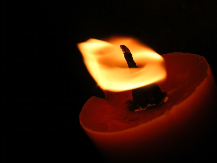 Melted candle